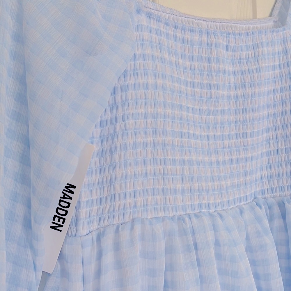 Gingham Ruffle Mini Dress - Picture 3 of 3